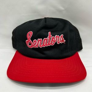 Vintage Harrisburg Senators New Era Mesh Team Logo SnapBack Hat Sz Small-Medium
